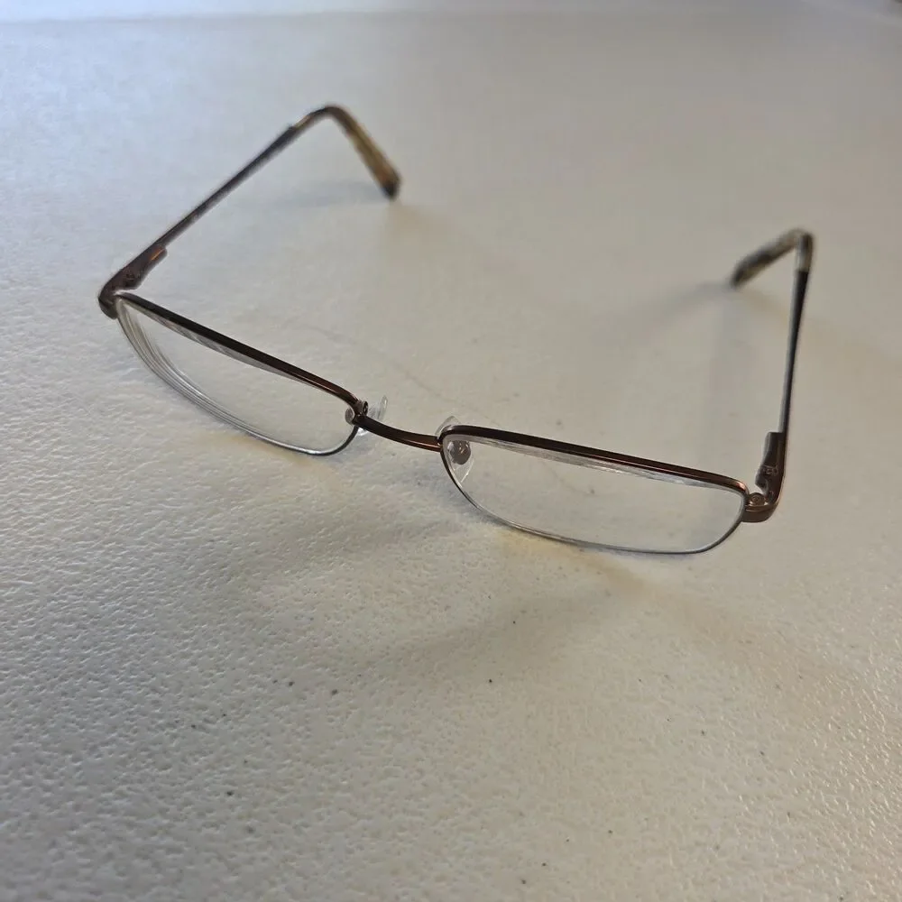 Nautica N7161 53-16-140mm Eyeglasses Satin Brown Full Rim Rectangle Frames Only